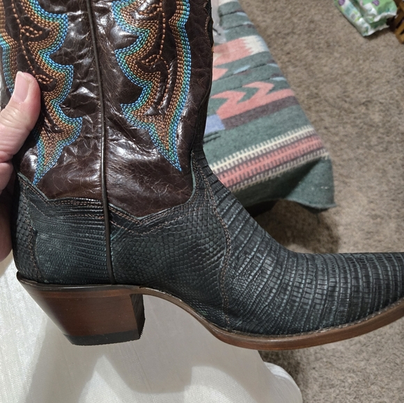 Dan Post Drifter Lizard Boot Women’s Blue/Brown US 8 BRAND NEW NEVER WORN!! - Picture 10 of 10
